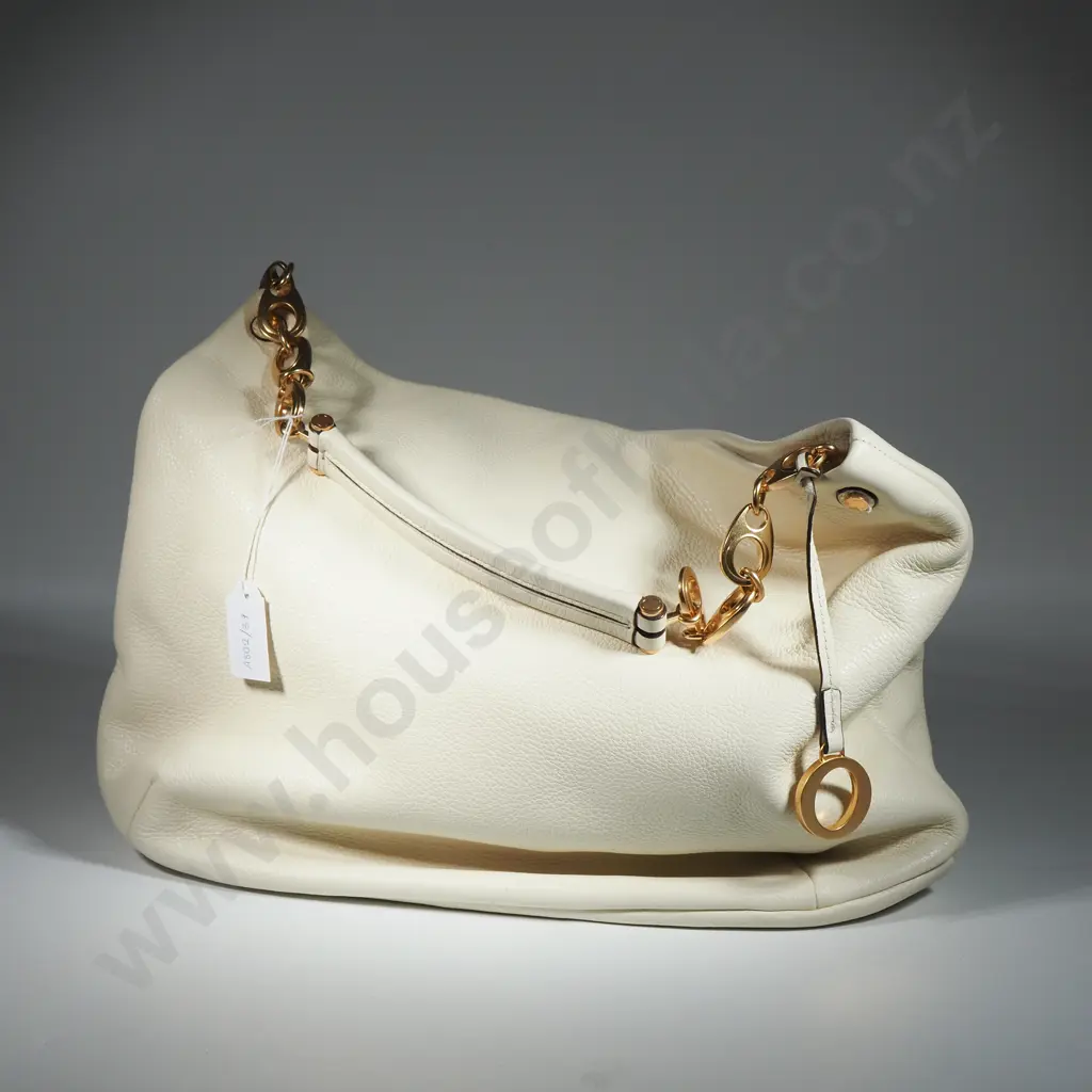 OROTON Cream Leather Hobo Shoulder Bag Image 1++