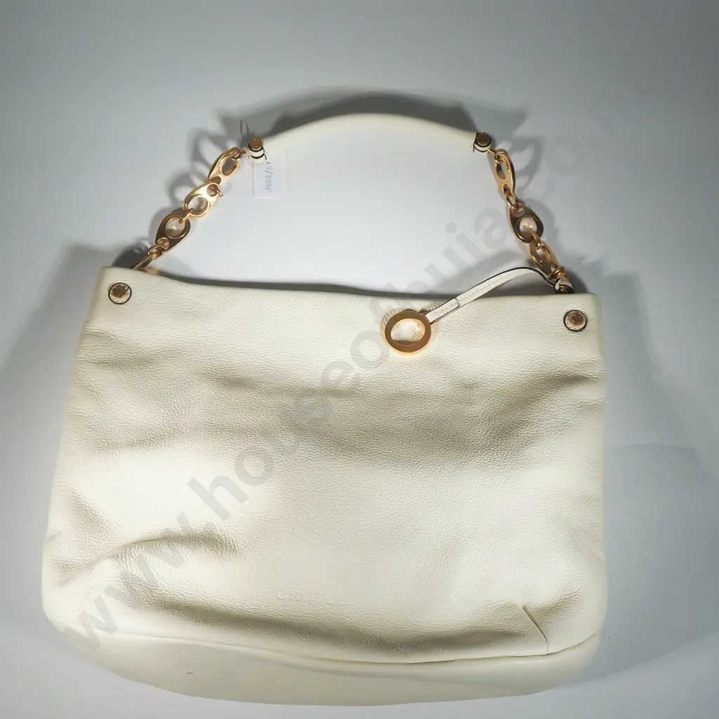OROTON Cream Leather Hobo Shoulder Bag Image 1++