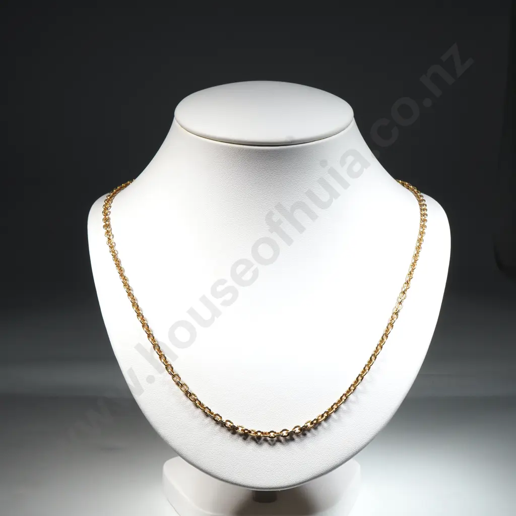 Textured Gold Coloured Foxtail Chain. Image 1++