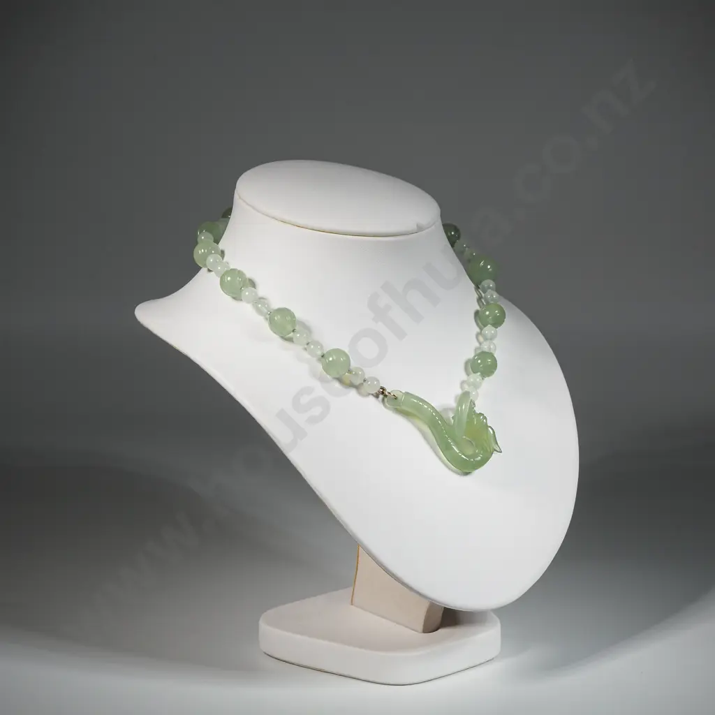 Chinese Jade Necklace & Bracelet  Image 1++