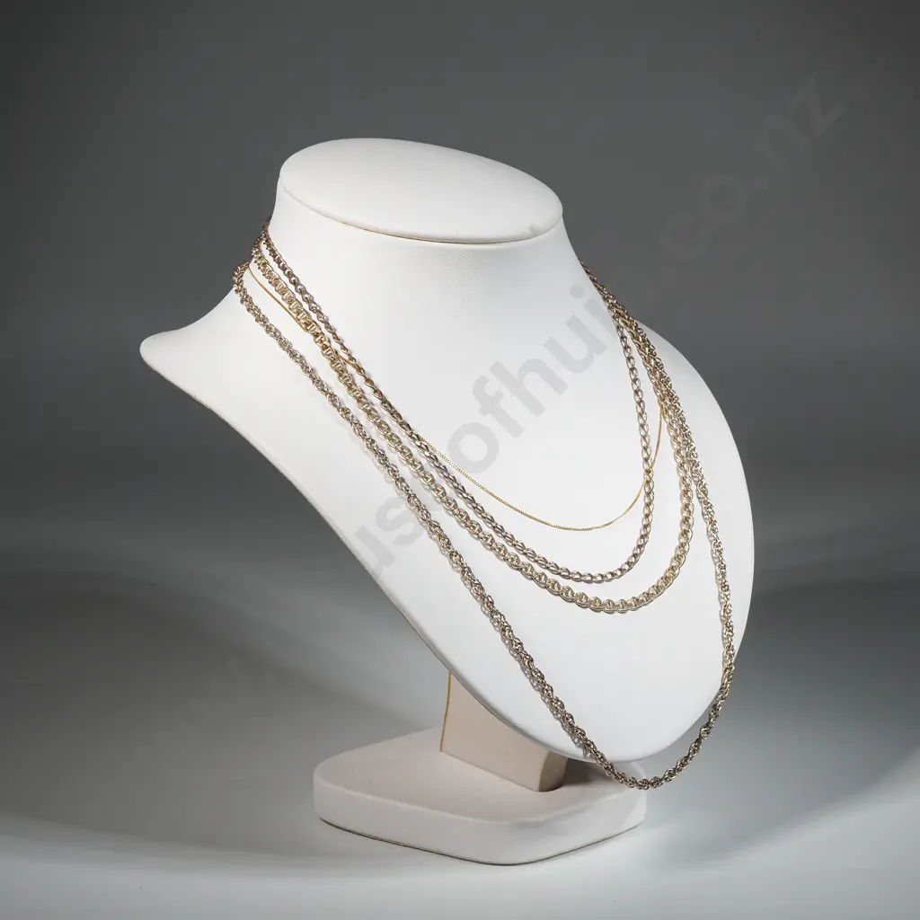 Four Sterling Silver Chains Image 1++