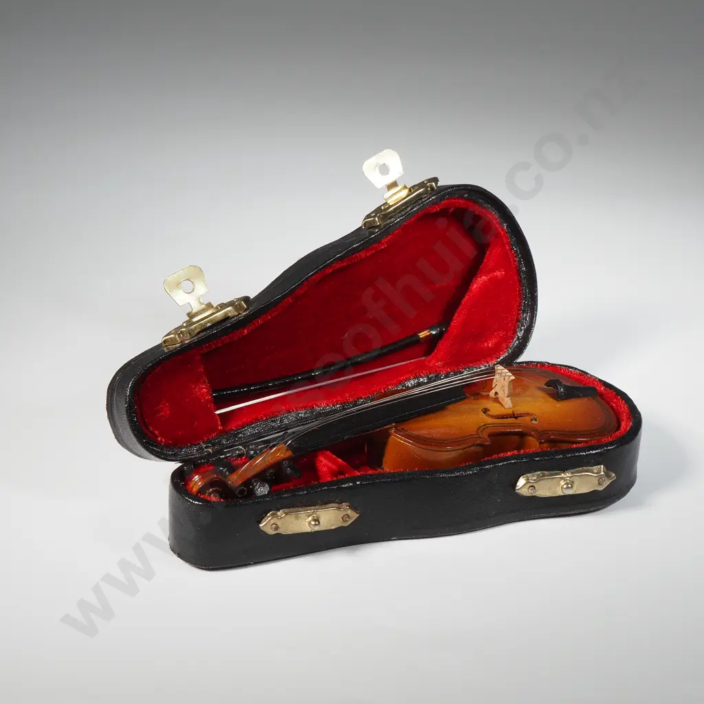 Vintage Miniature Double Bass in Case Image 1++
