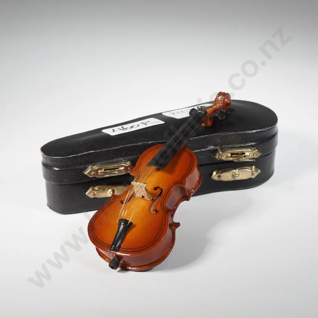 Vintage Miniature Double Bass in Case Image 1++