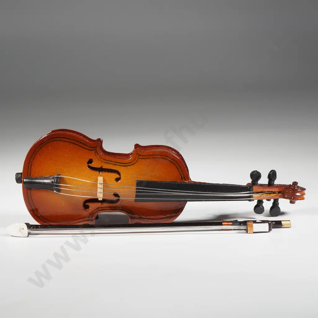 Vintage Miniature Double Bass in Case Image 1++