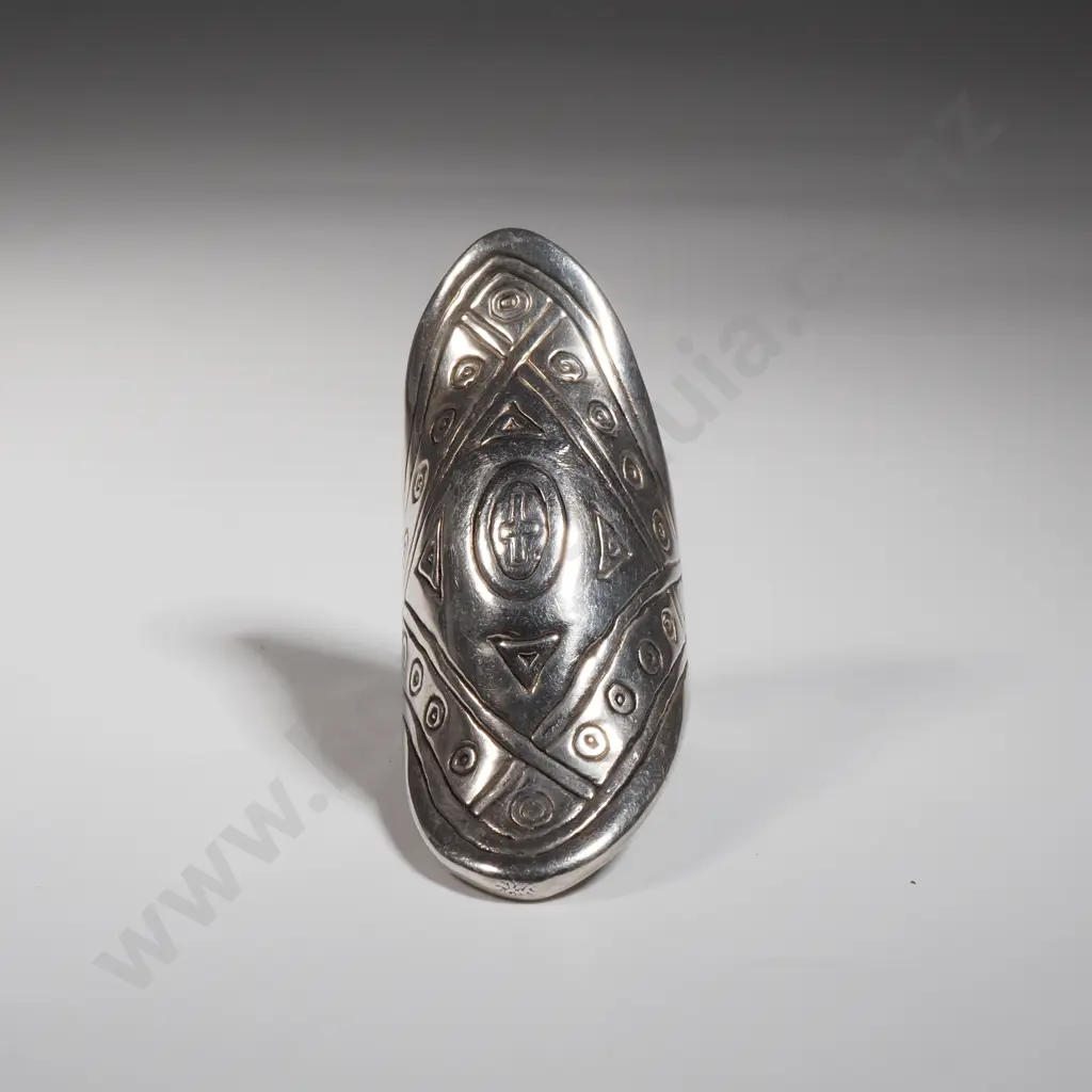 Sterling Silver Masai Shield Ring Image 1++