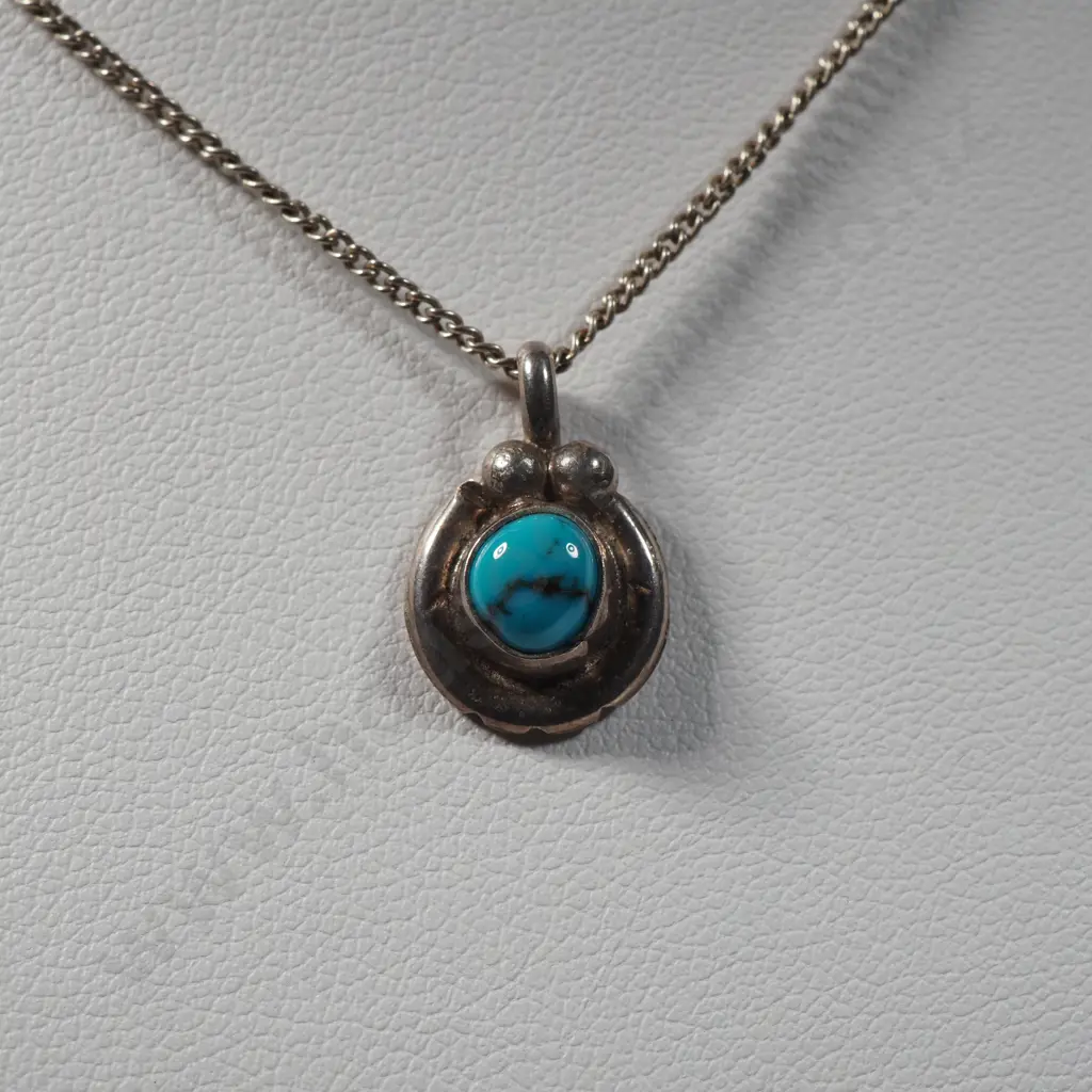 Sterling Silver & Turquoise Pendant  Image 1++