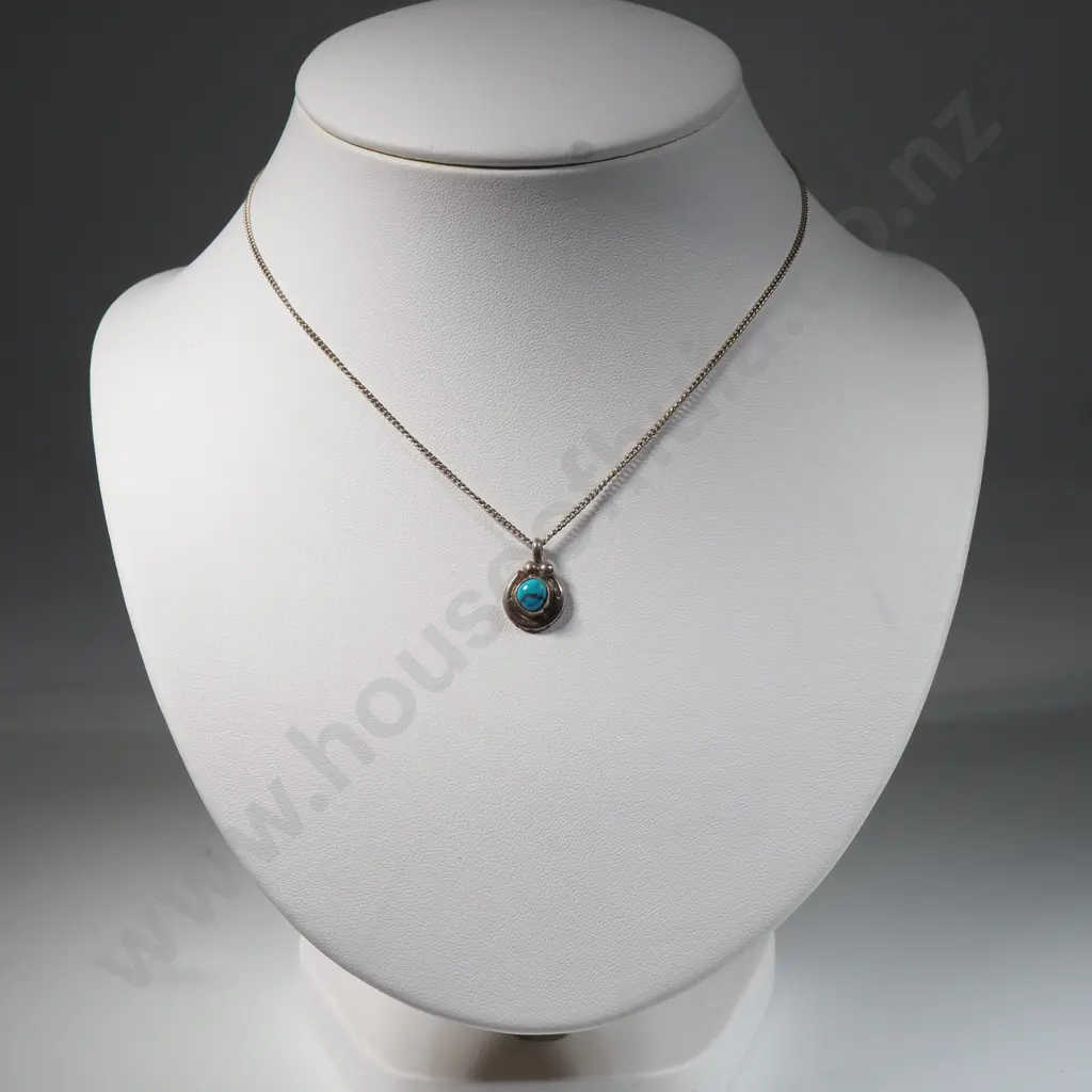 Sterling Silver & Turquoise Pendant  Image 1++