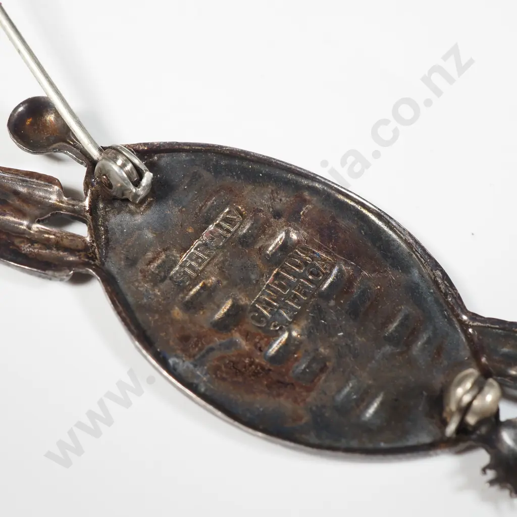 Sterling SIlver Zulu Shield Brooch Image 1++