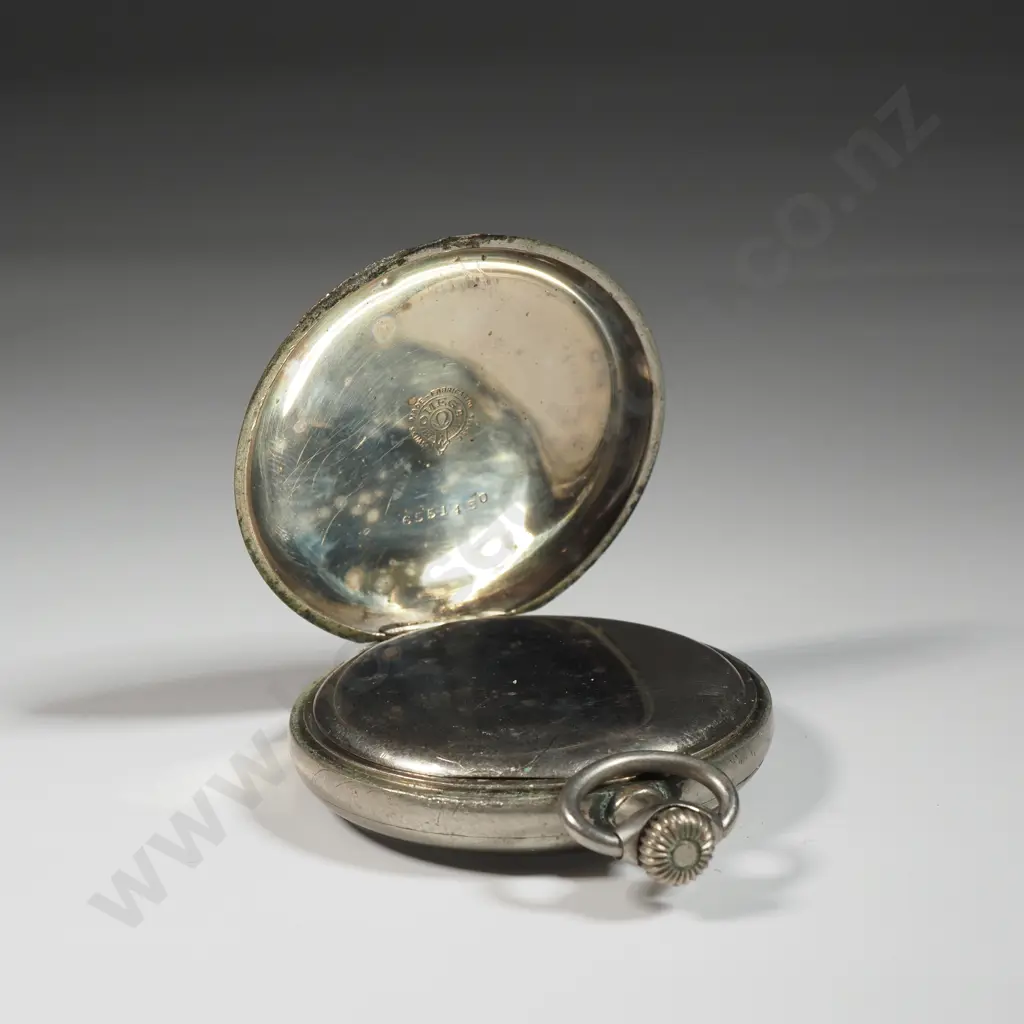 Omega Silver Plate Half Hunter Pocket  Image 1++