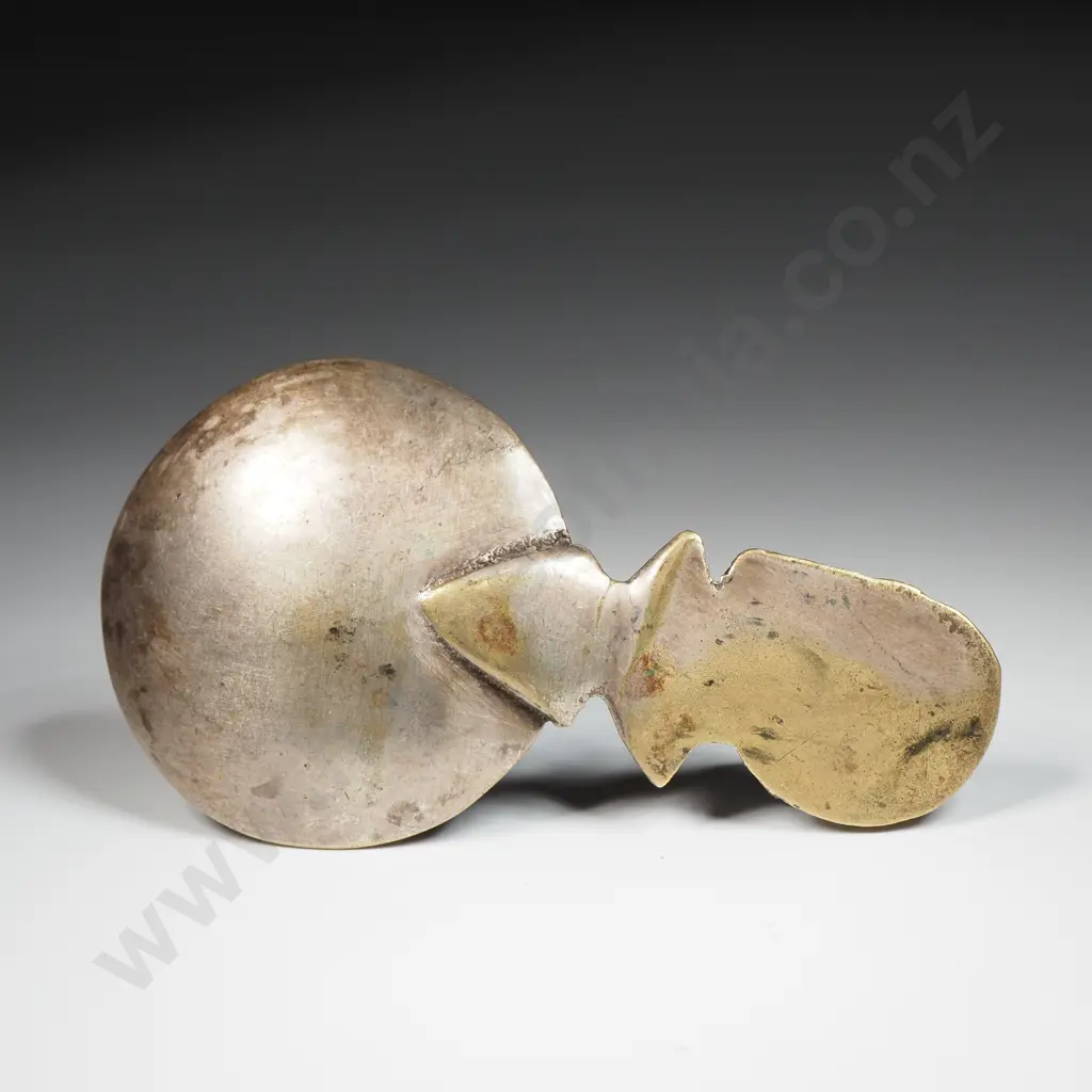 Brass Tea Caddy Spoon with Maori Head Handle  Image 1++
