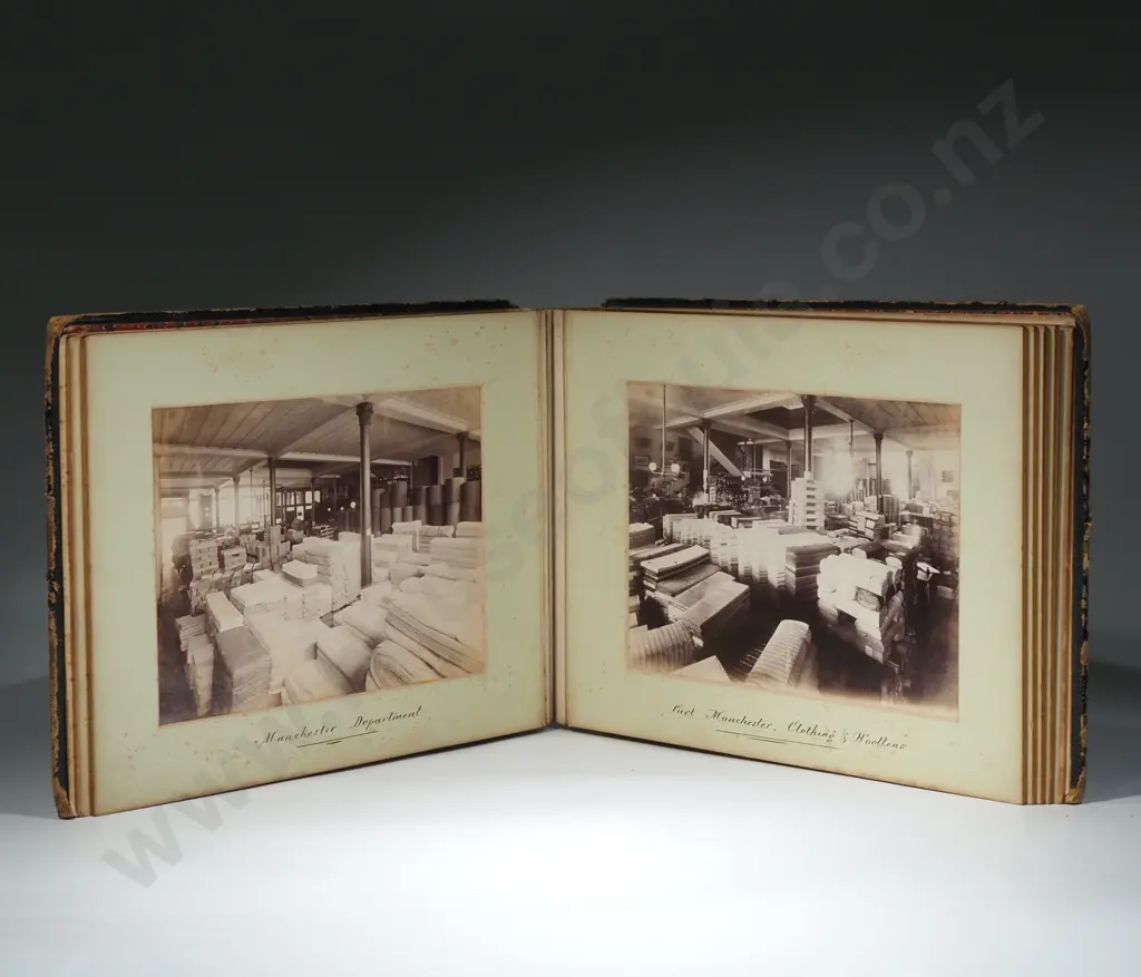 Antique 1880’s Early NZ   Photograph Album Depicting Photos Of  Sargood & Sons Warehouse/Shop Aucklan Image 1++