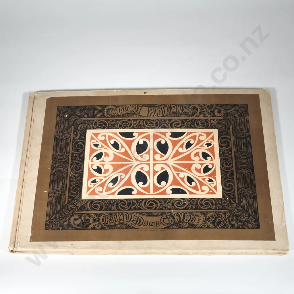 Rare First Edition of The Book "Maori Patterns Painted & Carved"  By J H Menzies, Publisher ChCh  Smith and Anthony,1910 Image 1++