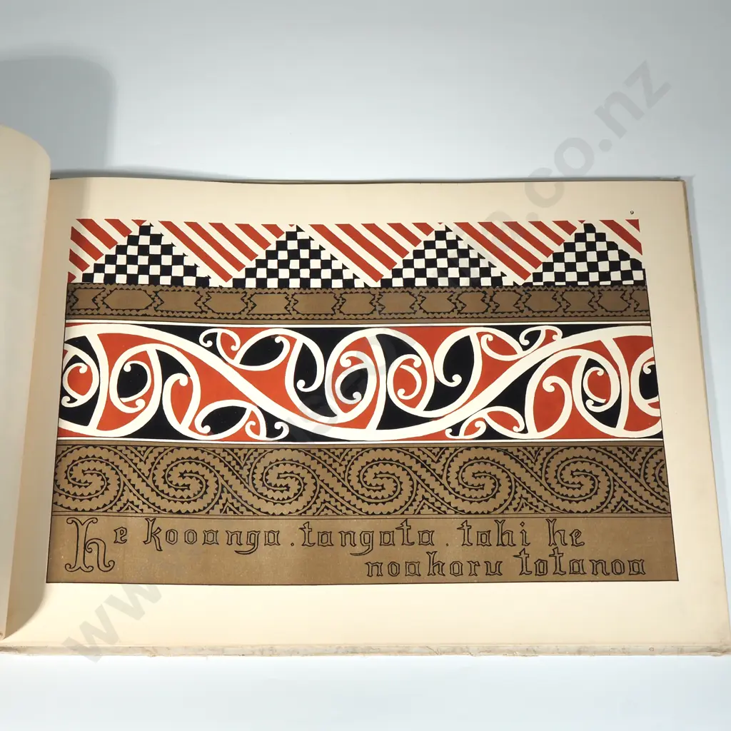 Rare First Edition of The Book "Maori Patterns Painted & Carved"  By J H Menzies, Publisher ChCh  Smith and Anthony,1910 Image 1++
