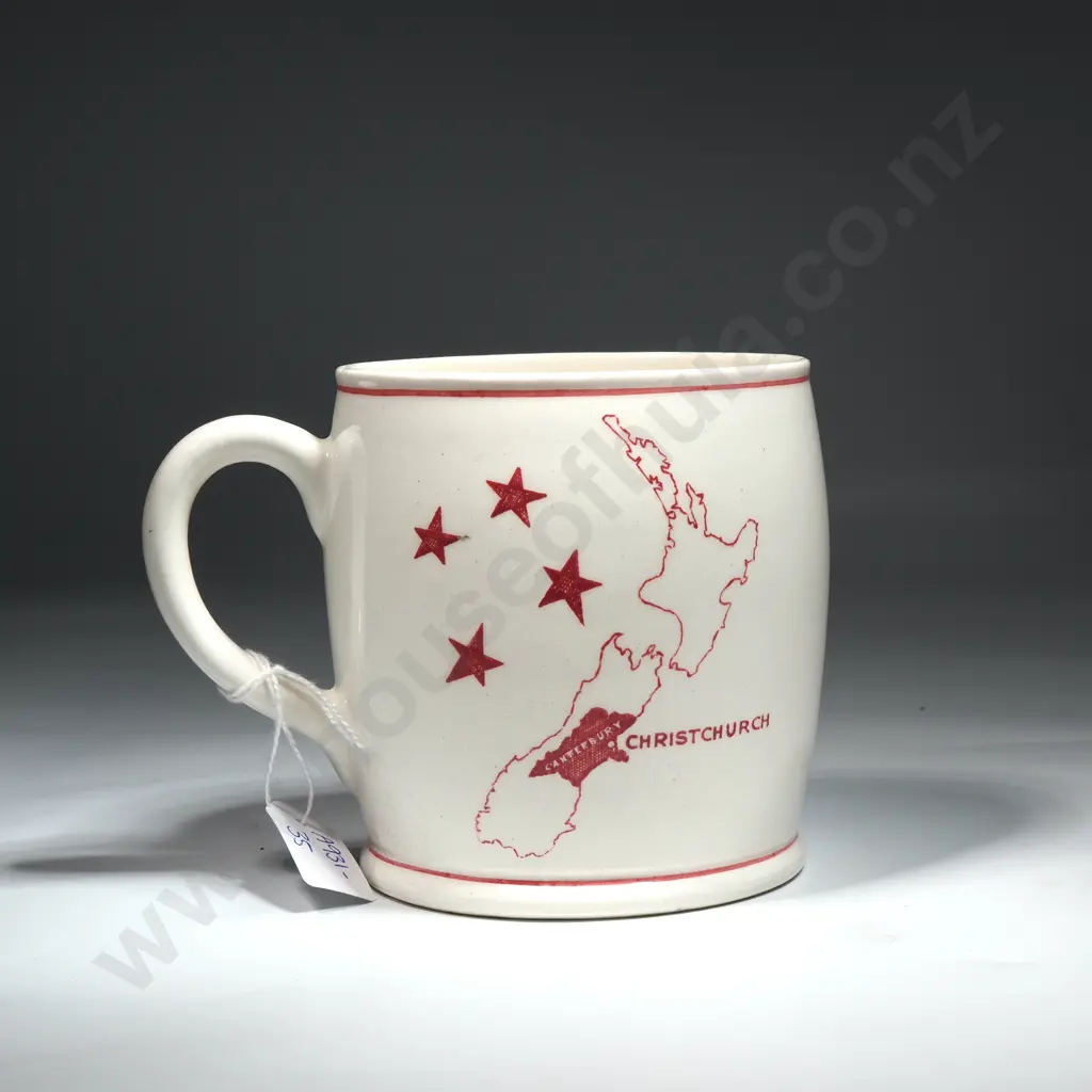 1950 Crown Lynn Empire Games Commemorative Mug by Potter Ernest Shufflebotham A/F Image 1++