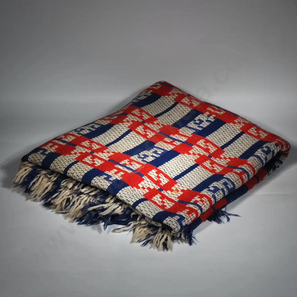 Vintage Mosgiel Woollens Picnic Blanket - Souvenir Of The Commonwealth Games 1974 Image 1++