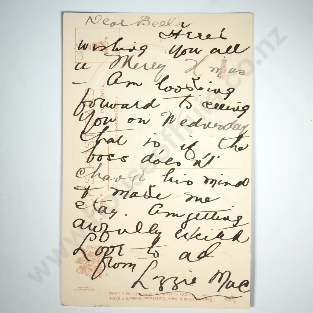 Vintage Gilt Embossed Postcard, Cromographed In Bavaria "With Best Wishes For Many Happy Returns Of Your Birthday  Image 1++