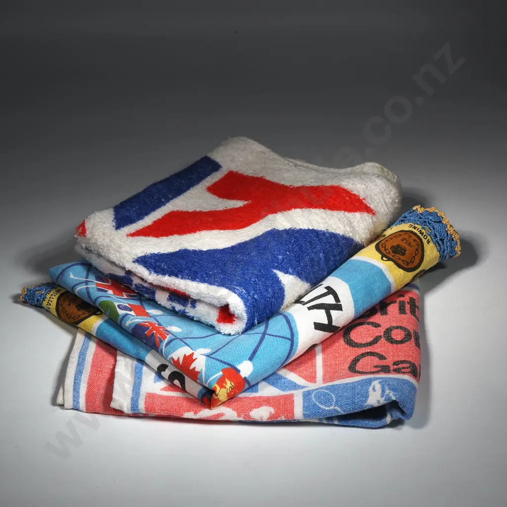 Three Commonwealth Games Related Tea Towels  Image 1++
