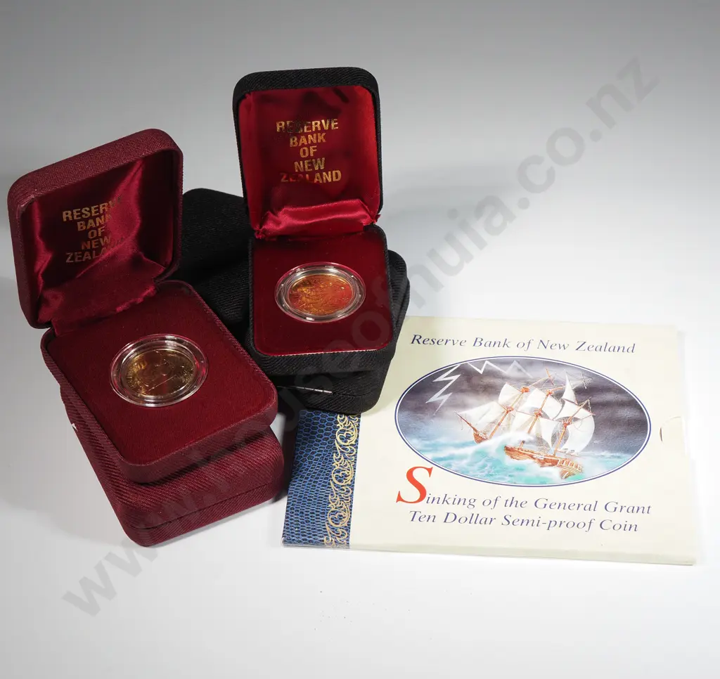 Six New Zealand Ten Dollar UNC / Semi Proof Coins - CV $300 NZD  Image 1++