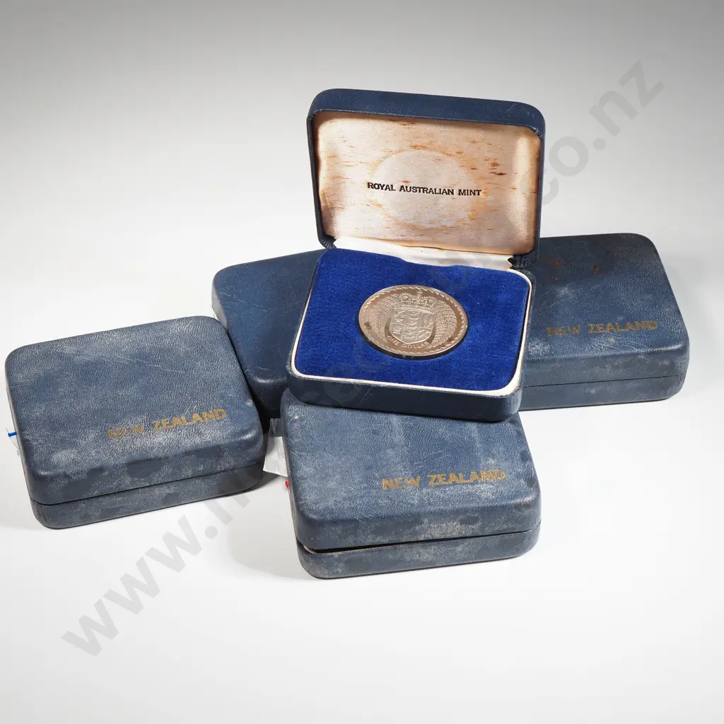 Five New Zealand 1972 Proof Dollars - CV $250 NZD Image 1++