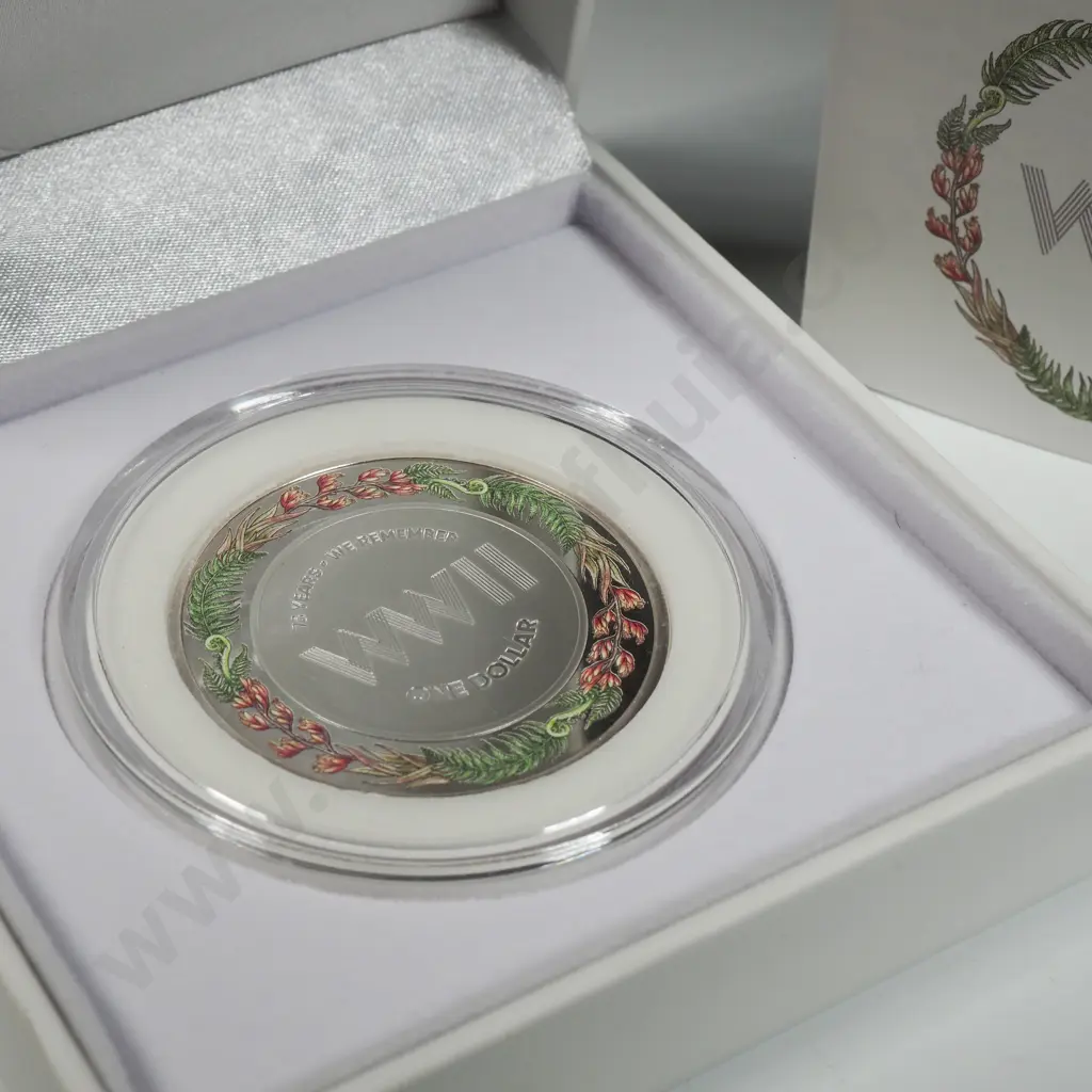 2020 WWII 75 Years Remembrance 2 Ounce Silver Proof Coin  Image 1++