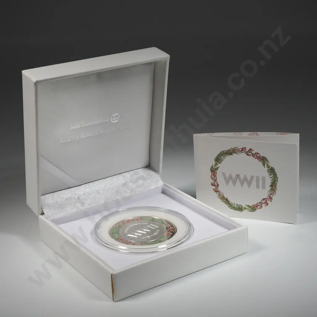 2020 WWII 75 Years Remembrance 2 Ounce Silver Proof Coin  Image 1++