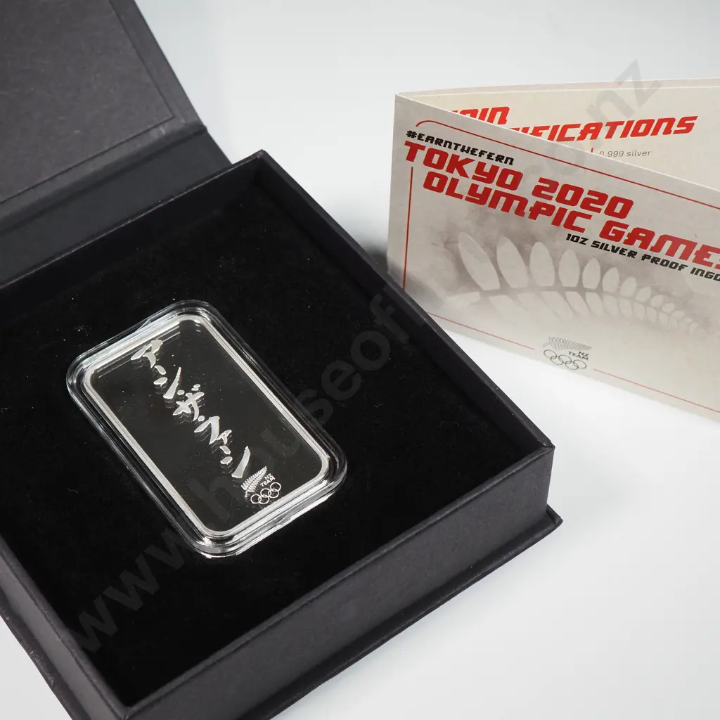 2020 Tokyo Olympic Games One Ounce Proof Silver Ingot  Image 1++