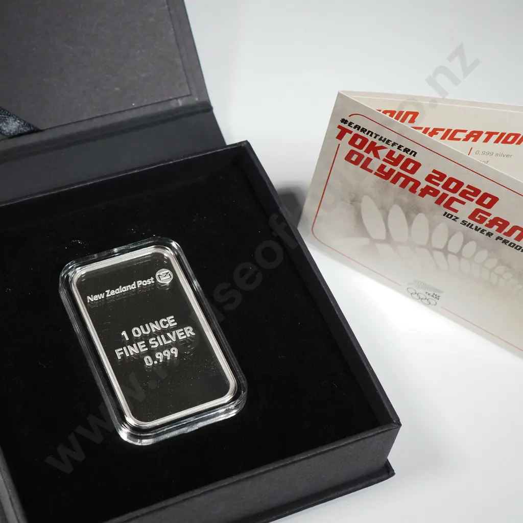 2020 Tokyo Olympic Games One Ounce Proof Silver Ingot  Image 1++