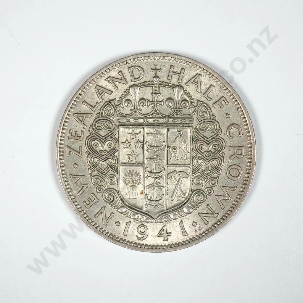 1941 New Zealand Half Crown - Better Grade Image 1++