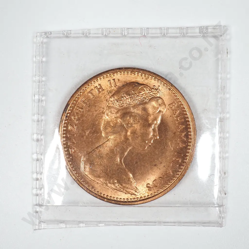 New Zealand Bahamas 2 Cents Mule Coin AUNC CV $150 Image 1++