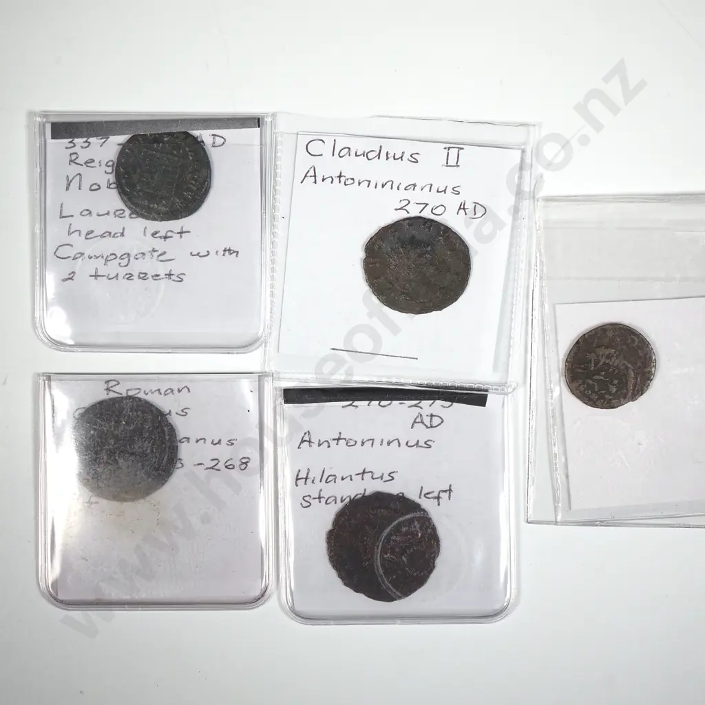 Five Ancient Roman Coins  Image 1++
