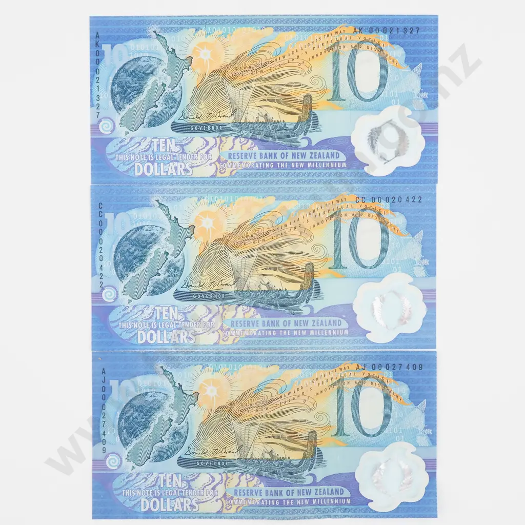 Two 10 Dollar Millennium Brash Banknotes  Image 1++