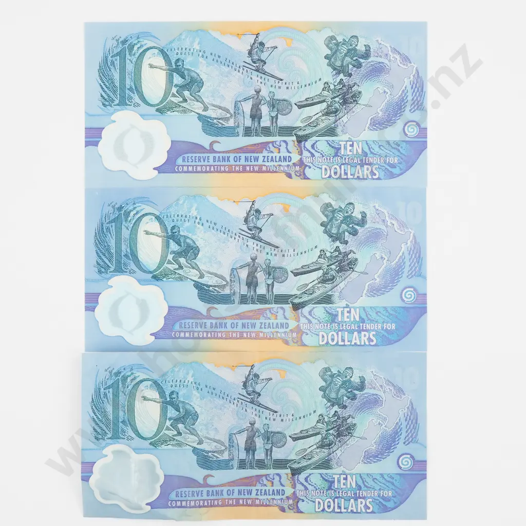 Two 10 Dollar Millennium Brash Banknotes  Image 1++