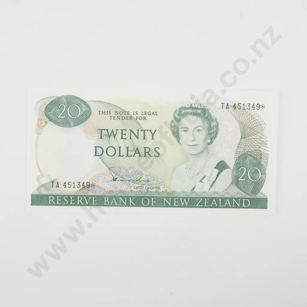 20 Dollar New Zealand Hardie Star Banknote - AUNC CV $150 Image 1++