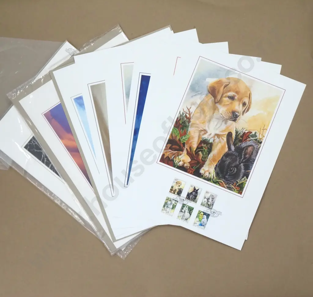 Assorted Franked Postage Sheets Image 1++