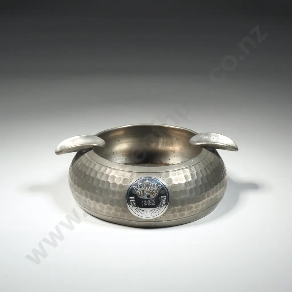 Feet Rifle Meeting LMG Winning Team Pewter Ash Tray 1958 - Far East Station Image 1++