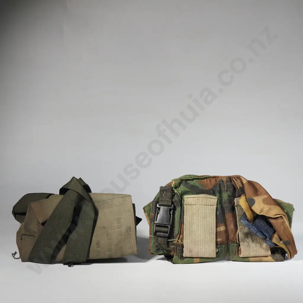 5.56mm Ammunition Bandolier & Camo Double Ammo Pouch. Image 1++
