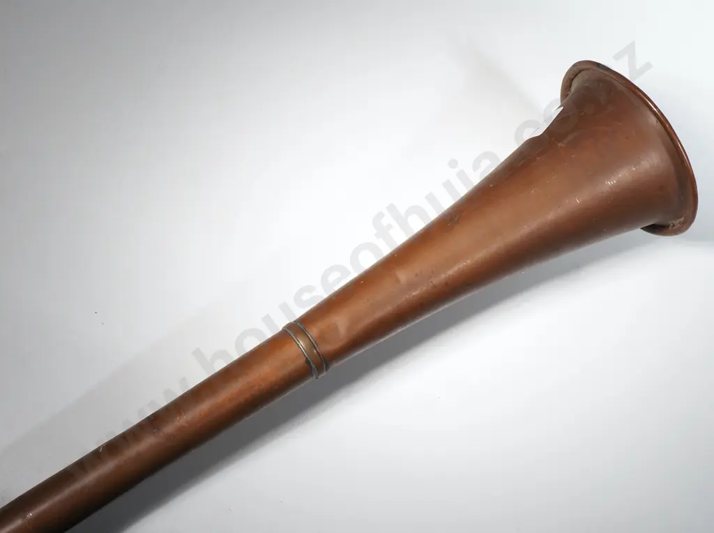 Antique Copper Hunting Horn Image 1++