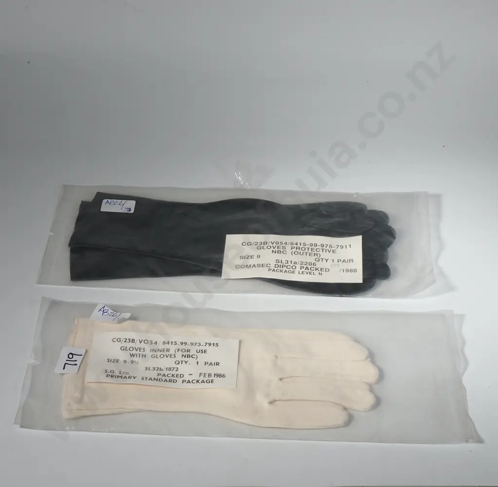 Pair of Inner & Outer NBC Gloves (Nuclear Biological & Chemical) Image 1++