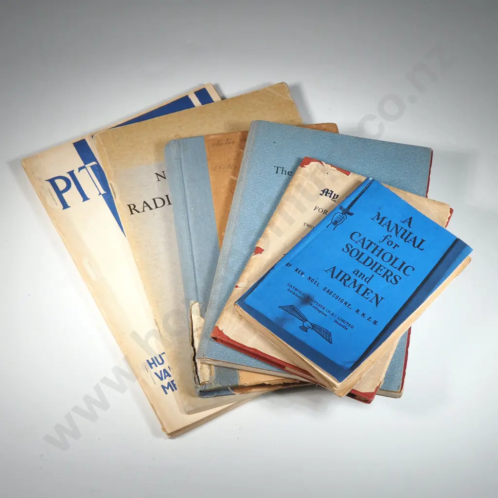 Bag of Military Prayer Books (Including 2 Hutt Valley Technical College Year Books) - 7 items Image 1++