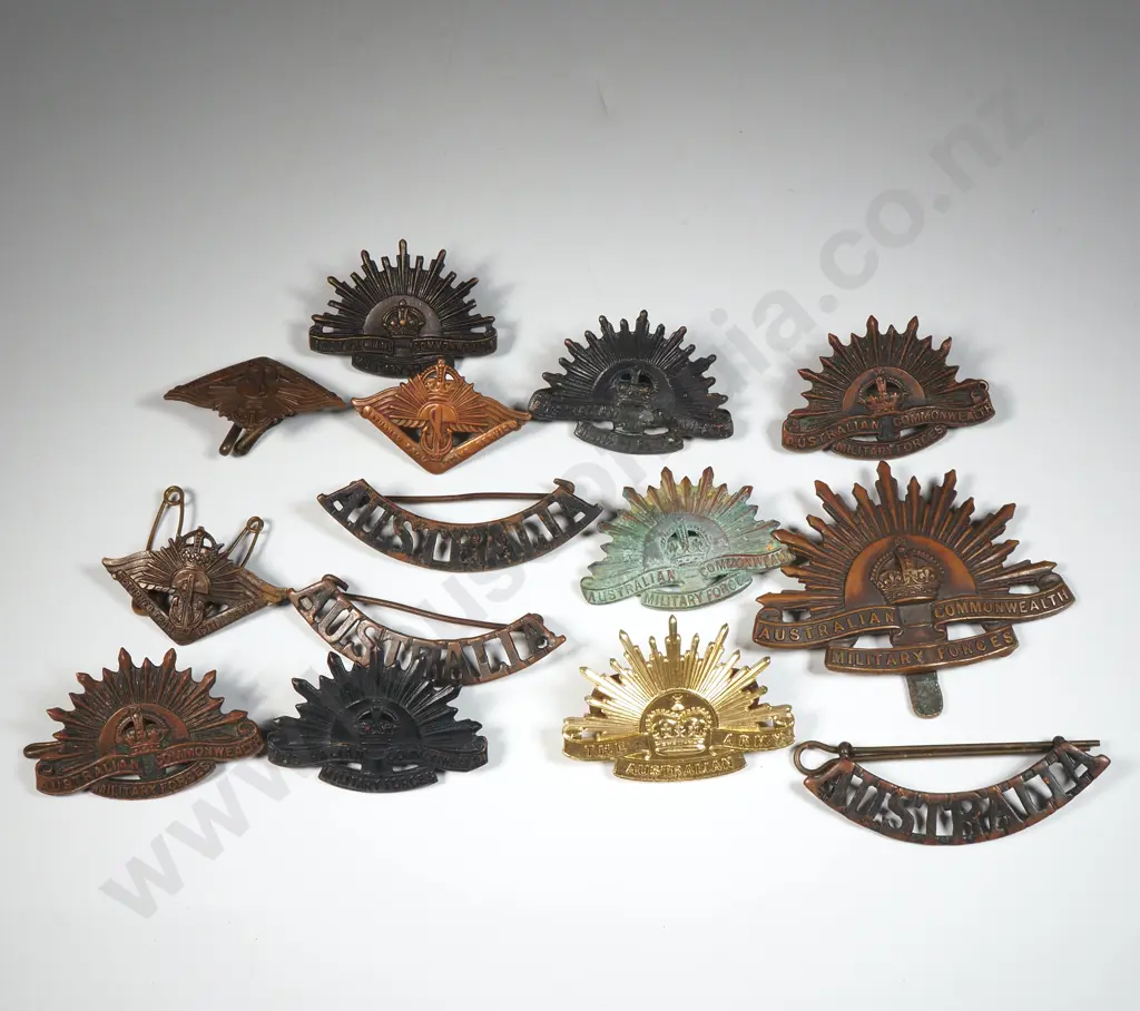 Assorted Lot of Australian Cap & Collar Badges Image 1++
