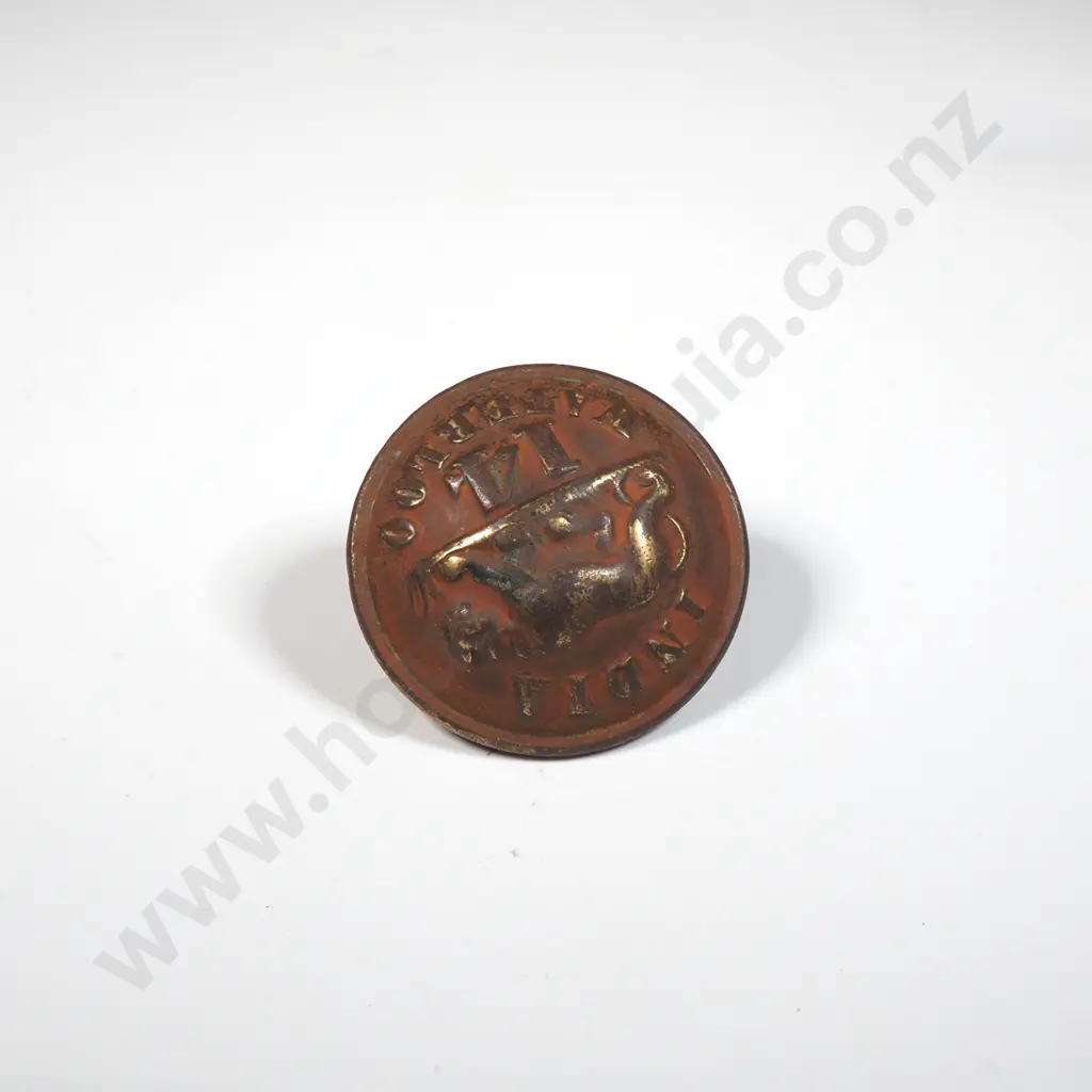 British Fourteenth Regiment Brass Button. Image 1++