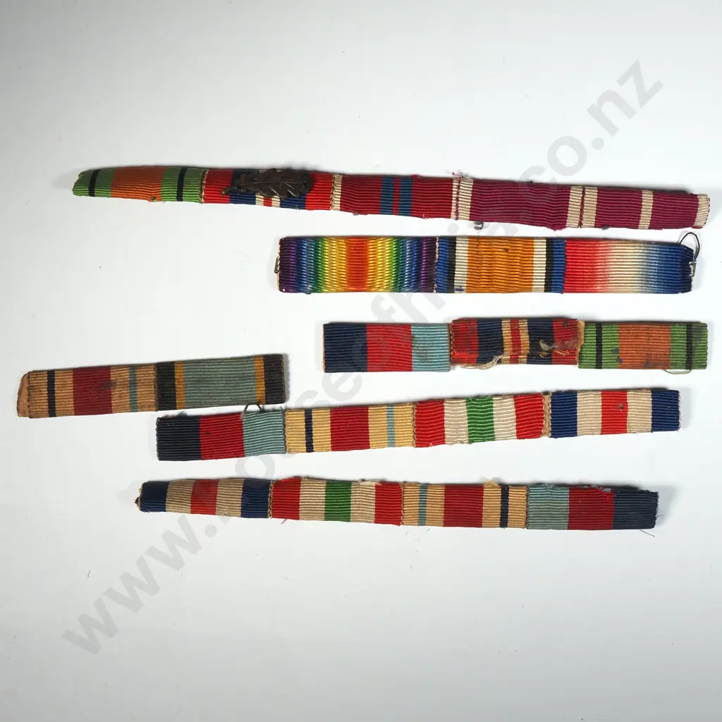 Six Assorted WWII medal Ribbon Bars. Image 1++