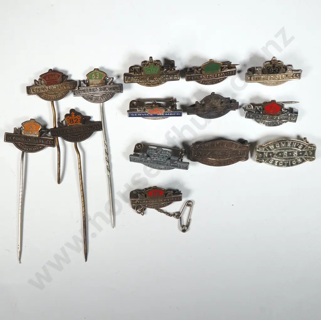 Thirteen Assorted RSA Lapel Badges. Image 1++