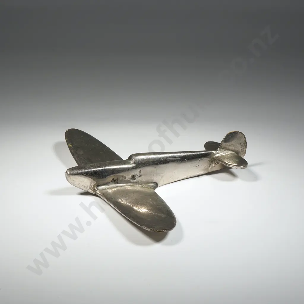 WW2 Chromed Hurricane Fighter Plane Model  Image 1++