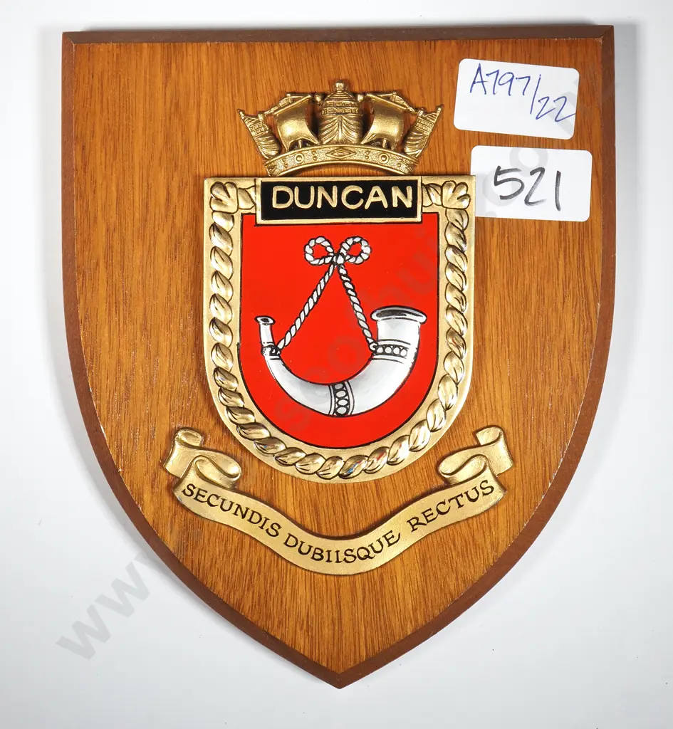 HMS Duncan Wall Hanging Plaque  Image 1++