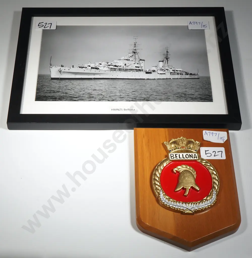 HMNZS Ballona Wall Hanging Plaque  & Framed Photograph Image 1++