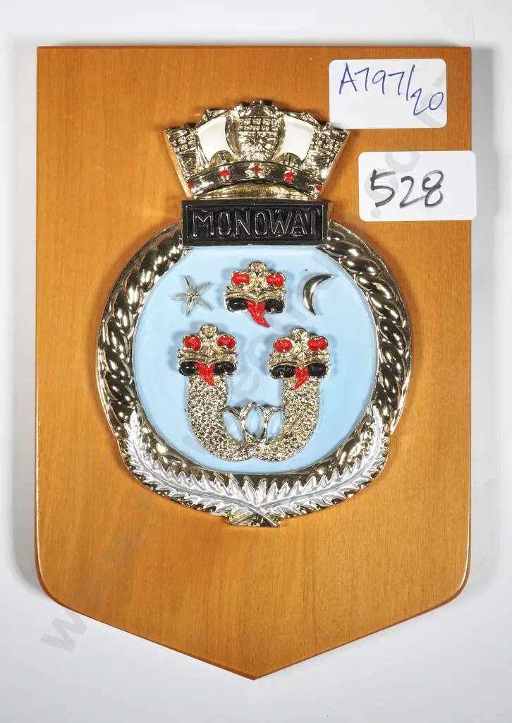 HMNZS Monowai Wall Hanging Plaque  Image 1++