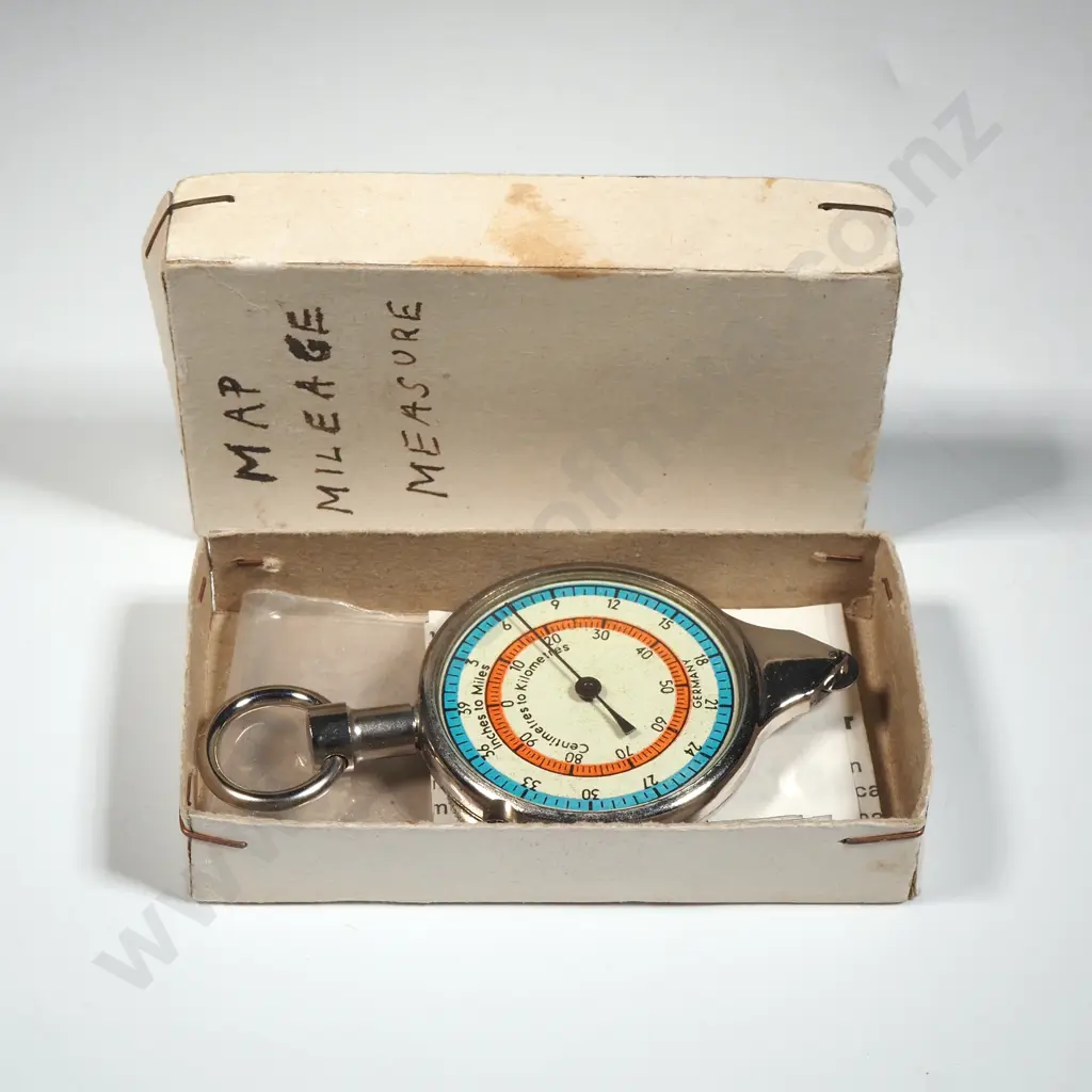 German Vintage Map Mileage Measure Gauge Image 1++