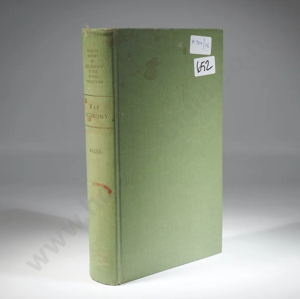 Official History Of NZ In The Second World War; War Economy. J V T  Baker Image 1++