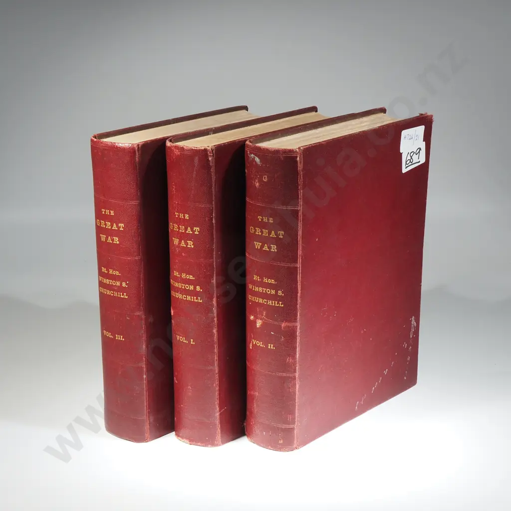 The Great War - 3 volumes Rt. Hon. Winston S. Churchill.Published by Newnes, Image 1++